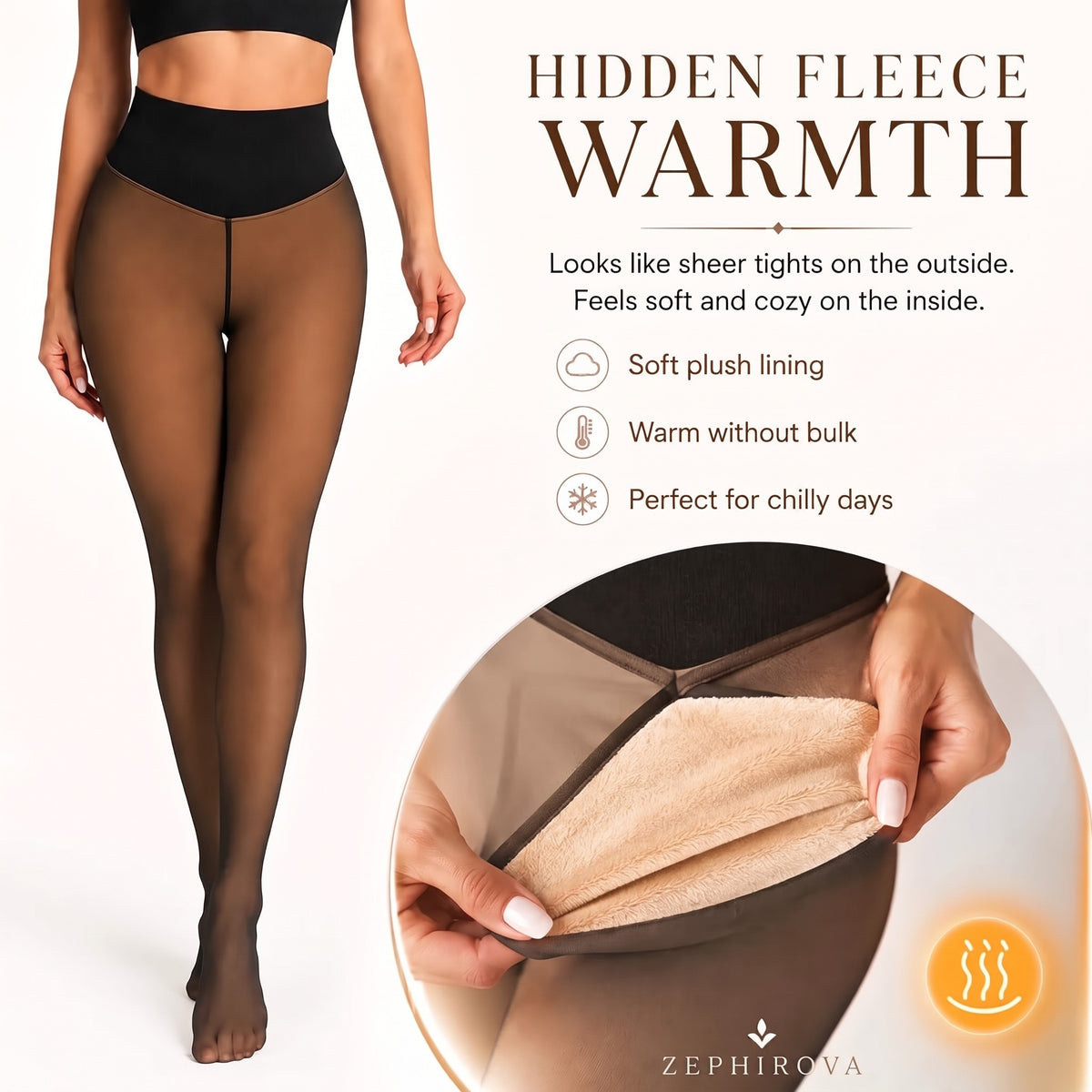 Sheer Illusion Fleece-Lined Tights – hidden fleece warmth